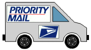 All Orders Ship Via USPS Priority Mail with Delivery Confirmation